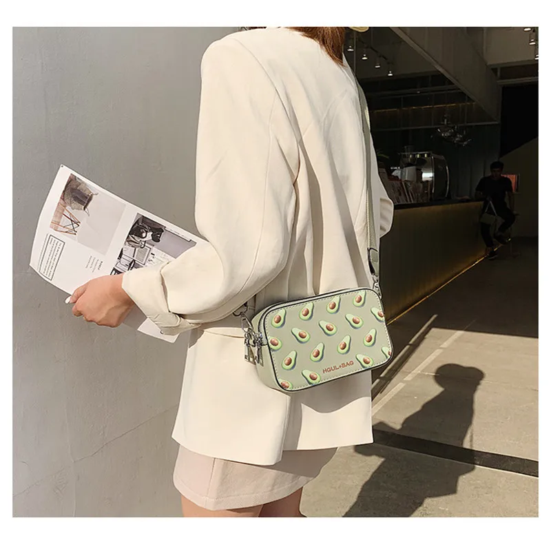 Сумочка с изображением фруктов и авокадо сумка через плечо в форме маленькой