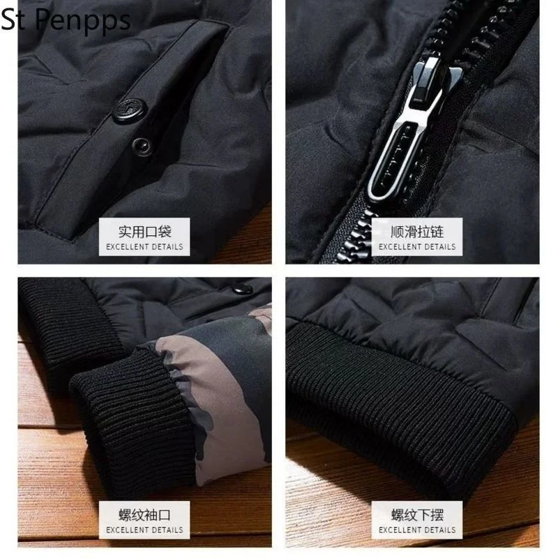 Мужские зимние куртки и пальто верхняя одежда 2021 камуфляжная куртка-бомбер