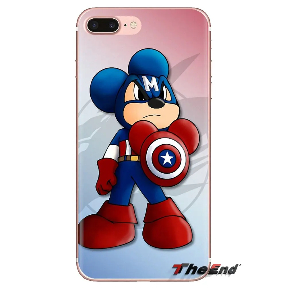 Мягкие прозрачные чехлы в виде ракушки lover mickey minnie mouse для huawei mate Honor 4C 5C 5X6X7 7A 7C 8 9 10