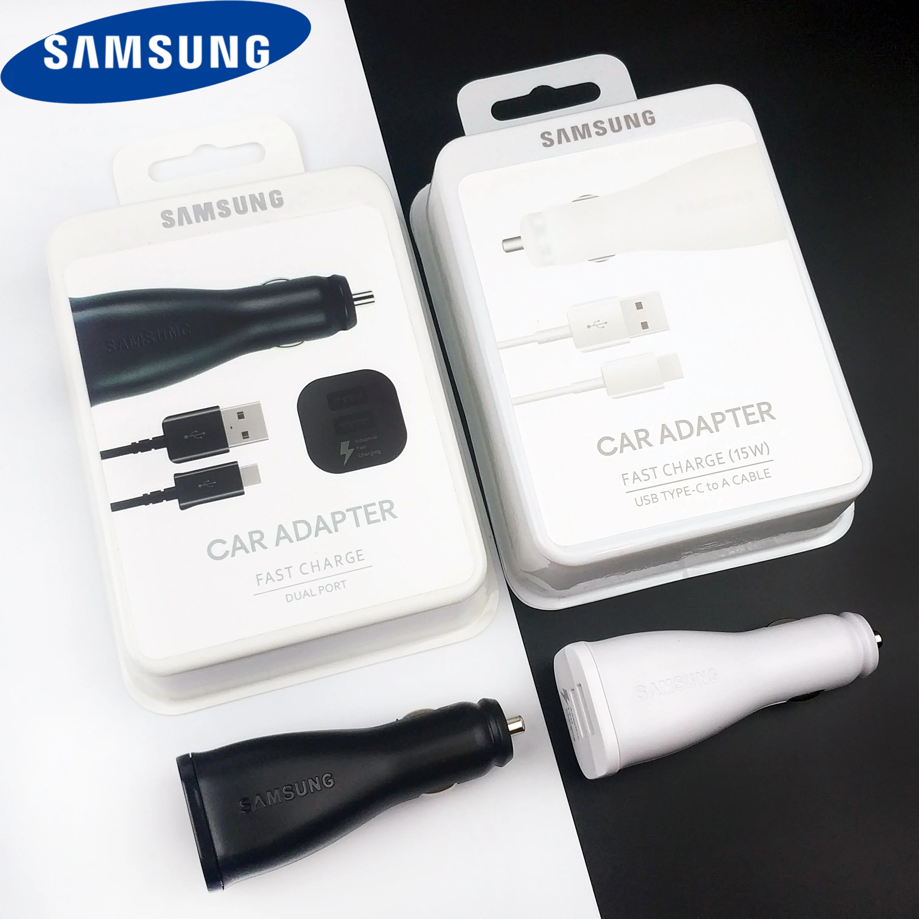 Автомобильное зарядное устройство Samsung 15 Вт usb type c кабель для быстрой зарядки и