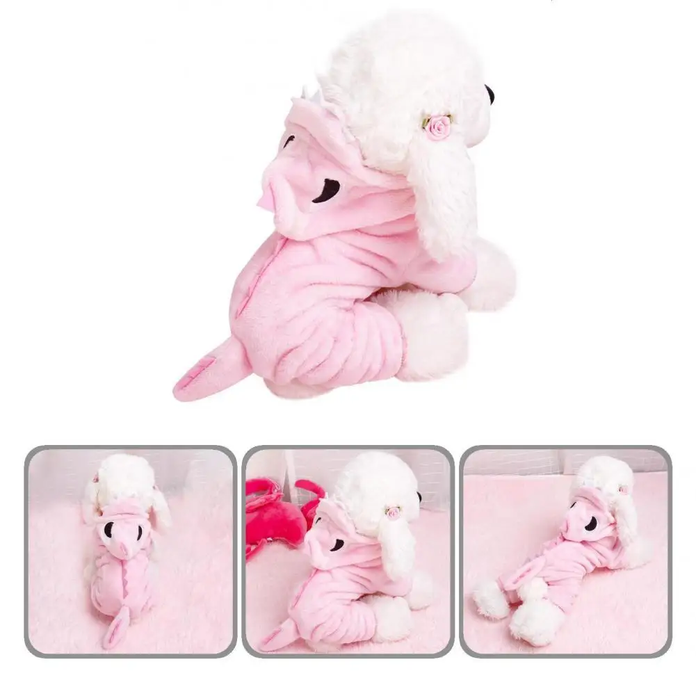 

Невыцветающие Комбинезоны из кораллового флиса с 4 ногами для маленьких собак, удобные в использовании Комбинезоны для путешествий