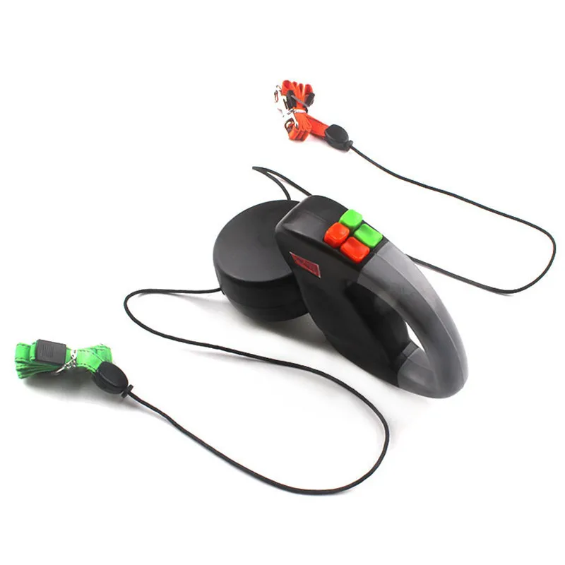 Автоматический выдвижной поводок из АБС-пластика для собак с двумя головками