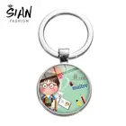 Подарочный металлический брелок для ключей с изображением девушки