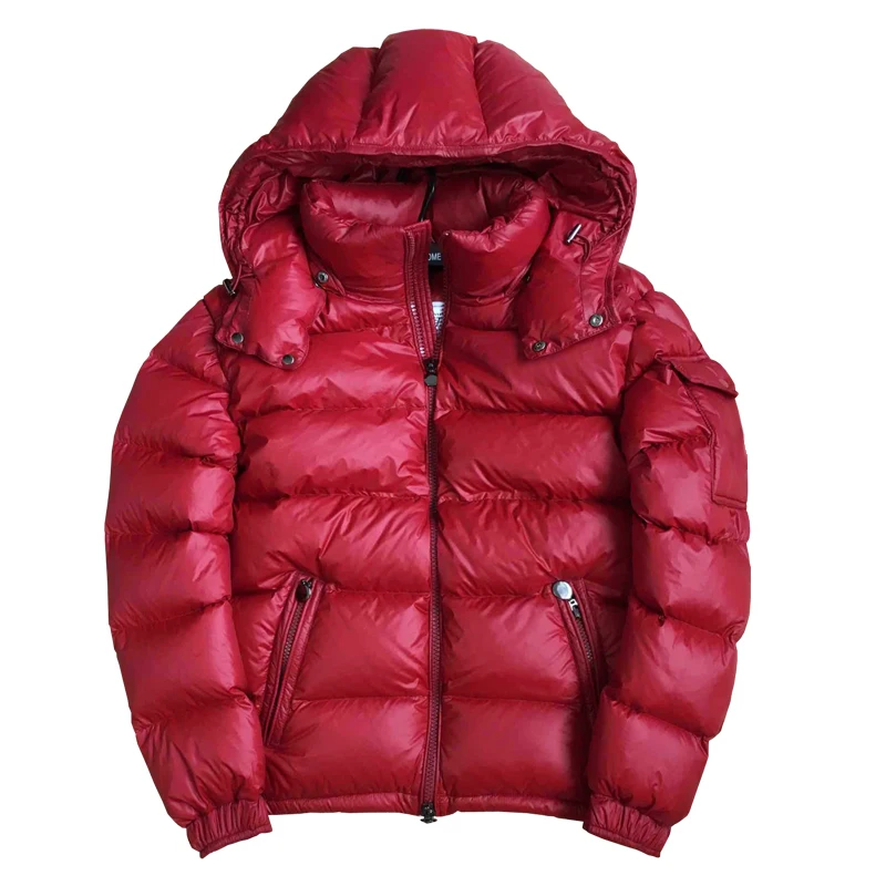 Мужской пуховик с капюшоном черный для мальчиков Размеры M L XL XXL зимняя верхняя