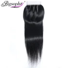 Человеческие волосы Bigsophy, бразильские, швейцарские, на шнуровке, прямые волосы, волнистые волосы Remy, зажимы 4x4, человеческие волосы 8-22 дюйма