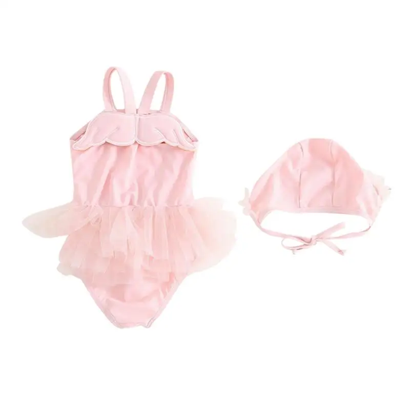 Газовая юбка детские купальники цельные купальные костюмы с изображением ангела