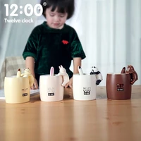 korean ceramic with spoon mug creative animal cute breakfast milk coffee cup couple children birthday gift cup cups and mugs