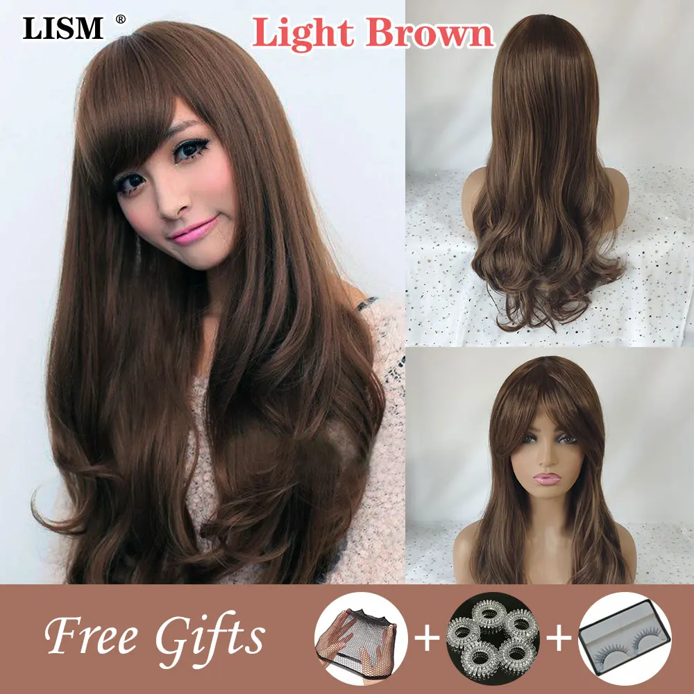 Новые Синтетические длинные парики для черных женщин Perruque Cheveux bron Perucas Naturais Pelucas