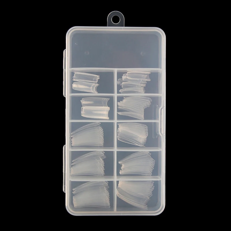 500/100 шт Французский Накладные ногти для ног светлый гвозь Советы акриловый