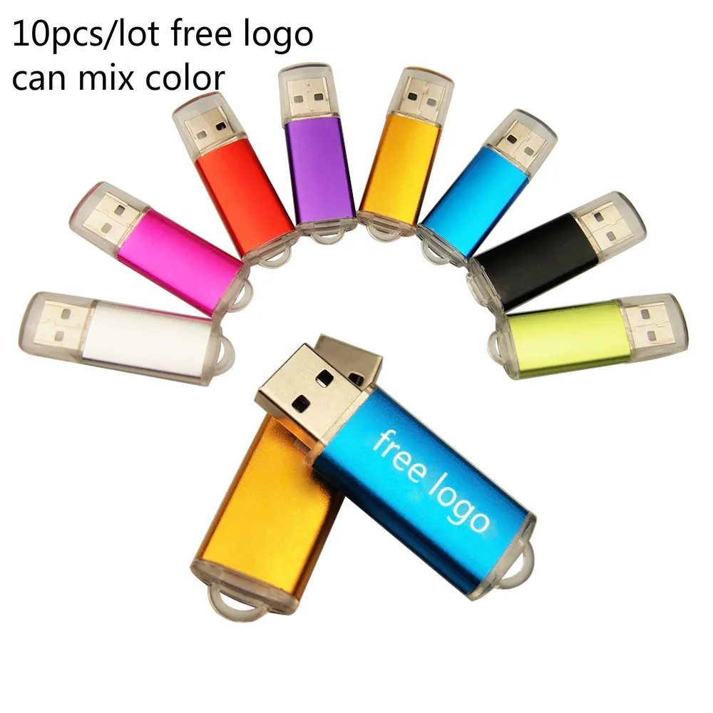 Флеш накопитель USB 2 0 10 шт./лот 64 ГБ 32 мини флешка флеш 4 8 16 U диск бесплатный логотип
