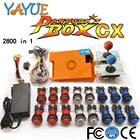2 игрока к оригиналу Pandora коробка набор CX 2800 в 1 копия SANWA 5Pin джойстик хром светодиодный кнопочный набор сделай сам для игровых автоматов
