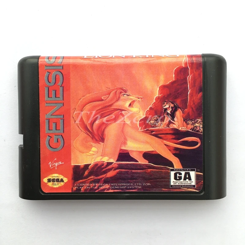 Король Лев ЕС/японский оболочка для 16 бит карточная игра Genesis Системы Sega игры Mega