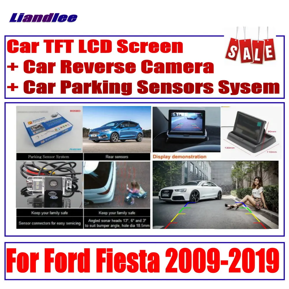Автомобильная цифровая система датчиков парковки для Ford Fiesta 2009 2019 HD монитор