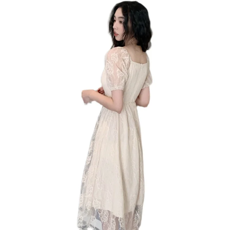 

Make firm offers han edition dress lace hubble-bubble sleeve party brought French, platycodon grandiflorum skirt of long dress