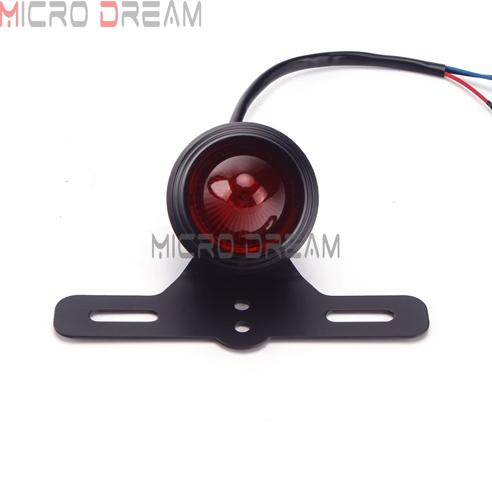 Светильник задний светодиодный стоп-сигнал в стиле ретро для мотоцикла номерной