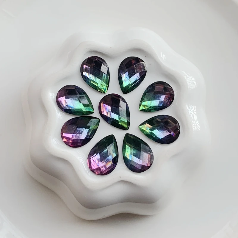 Каплевидные Стразы с плоской задней стороной полимерные кристаллы камни сделай