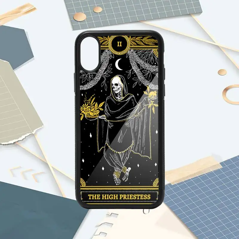 

Tarot Cards Tattoo skull grim Reaper Phone Case PC for iPhone 11 12 pro XS MAX 8 7 6 6S Plus X 5S SE 2020 XR