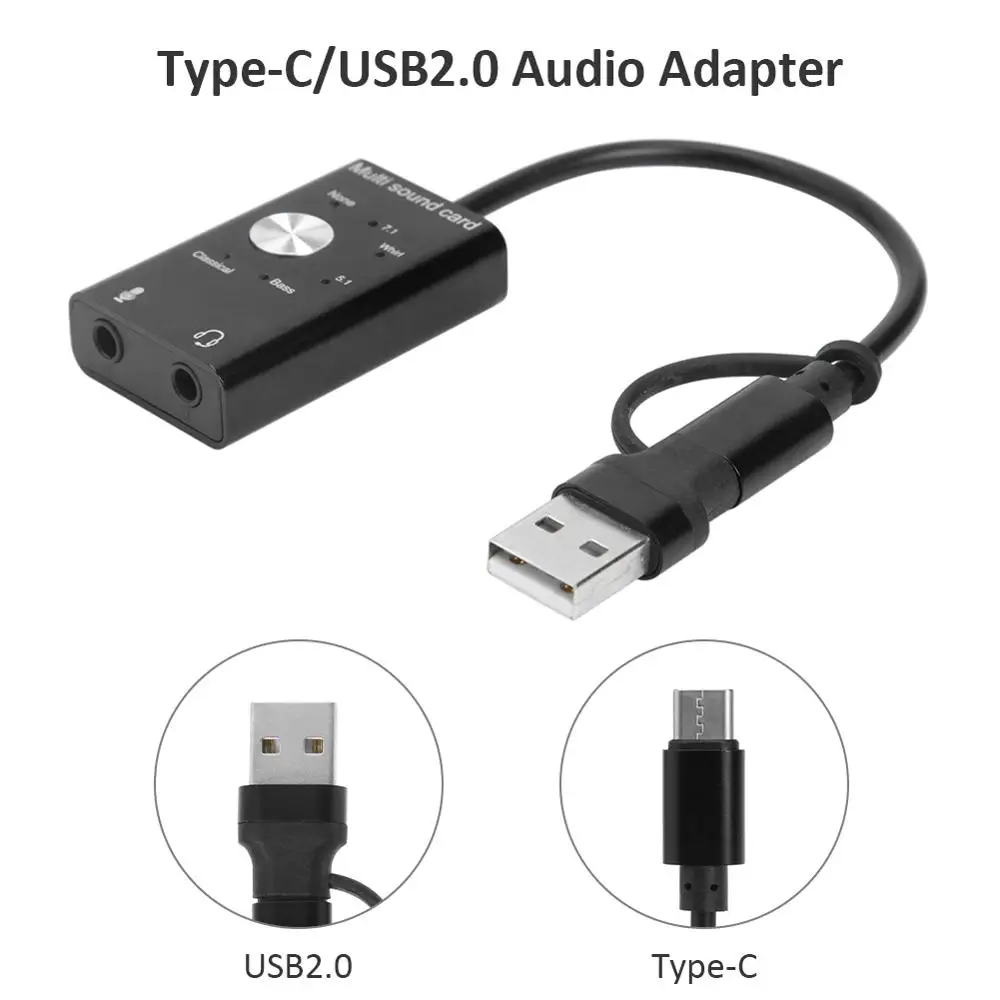 Kebidu внешняя звуковая карта USB 3. 0 Type-C до 2 мм разъем для наушников | Компьютеры и