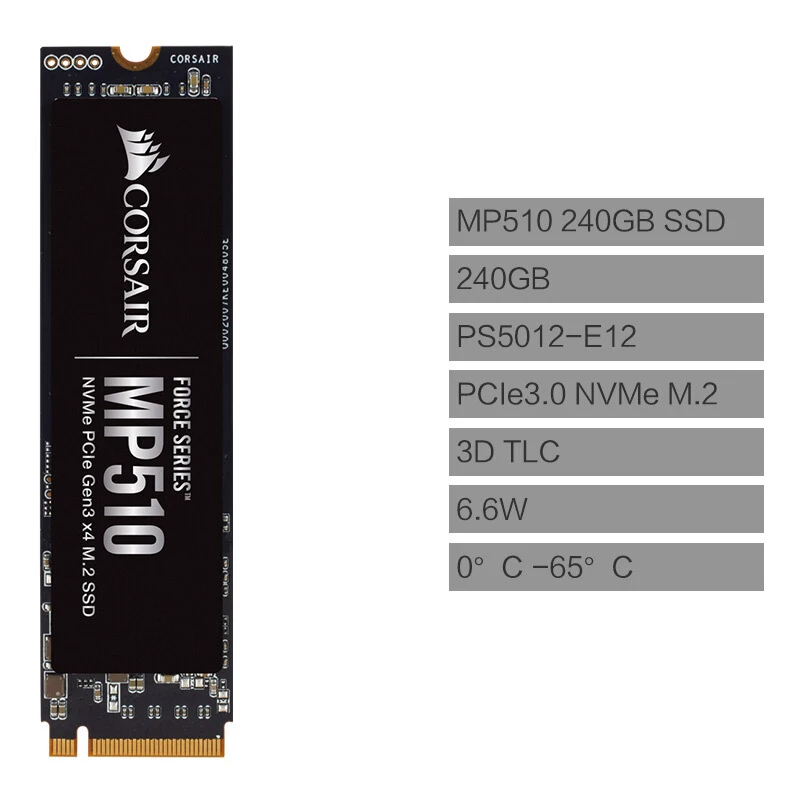 CORSAIR Force Series MP510 SSD 240 ГБ NVMe PCIe Gen3 X4 M.2 480 960 твердотельный накопитель 3000 МБ/с./с 2280
