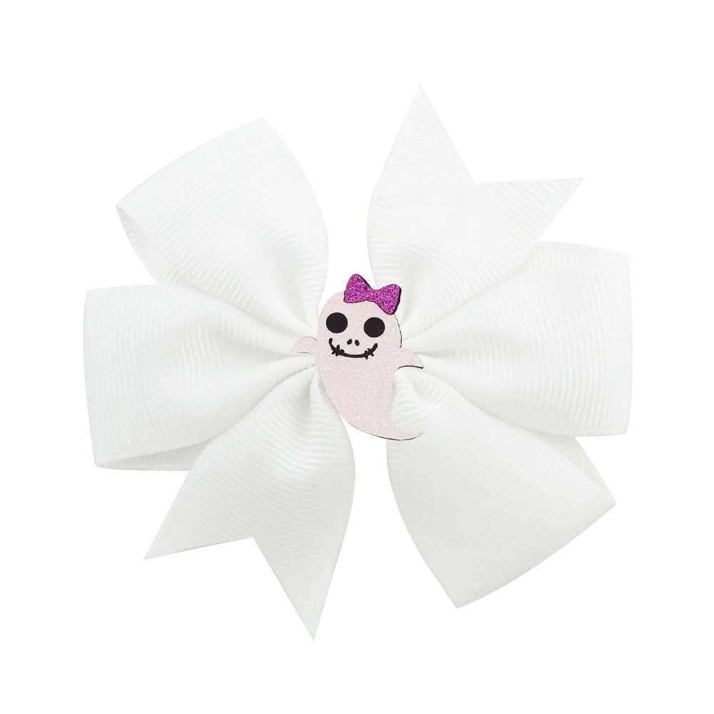 

NEW cheer Bows 3inchHair Bows for Baby Girls Cartoon Ghost Pumpkin Children Ribbon Hair Clips Kids Halloween Hair Accessories