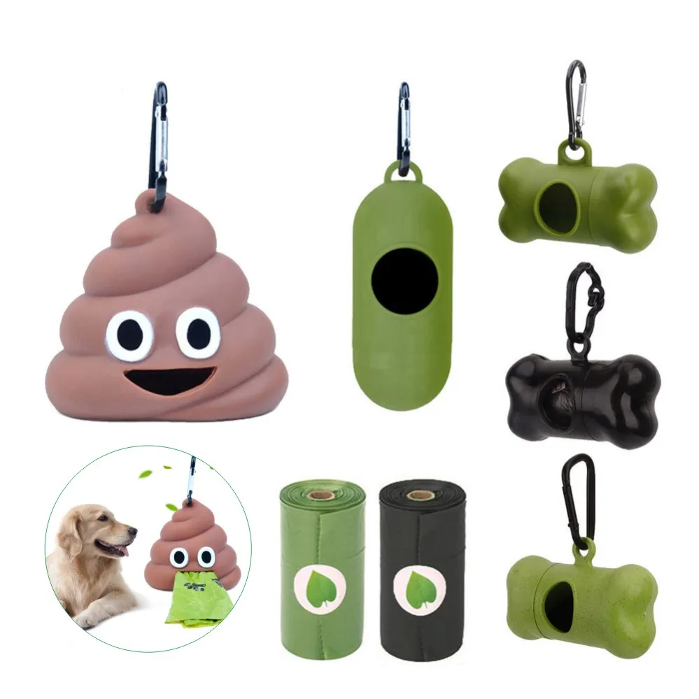 

Waste Bag Dispenser for Dog Waste Carrier Green Black Pet Supply Accessory Dog Cat Small Tools Poop Bag Holder