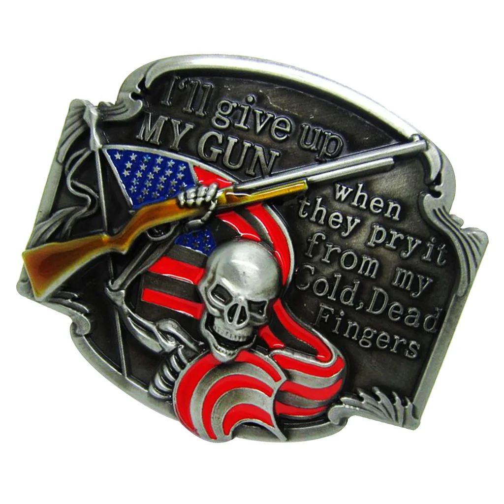 Классический металлическим черепом пряжка для ремня в виде флага скелет