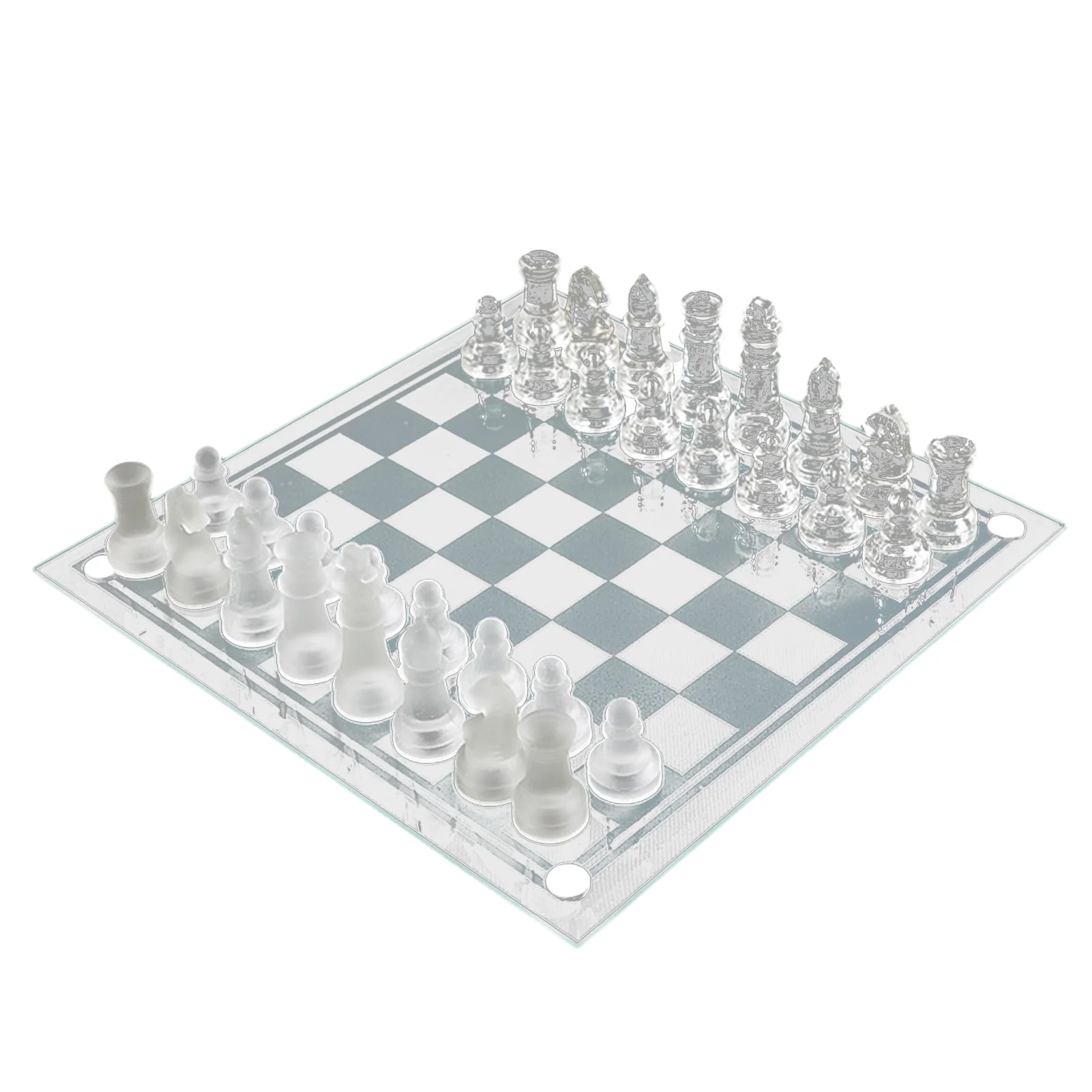 

Новый набор шахматных фигур K9 Glass, маленький и средний прозрачный кристалл, Международная игра в шахматы, игра для взаимодействия родителей ...