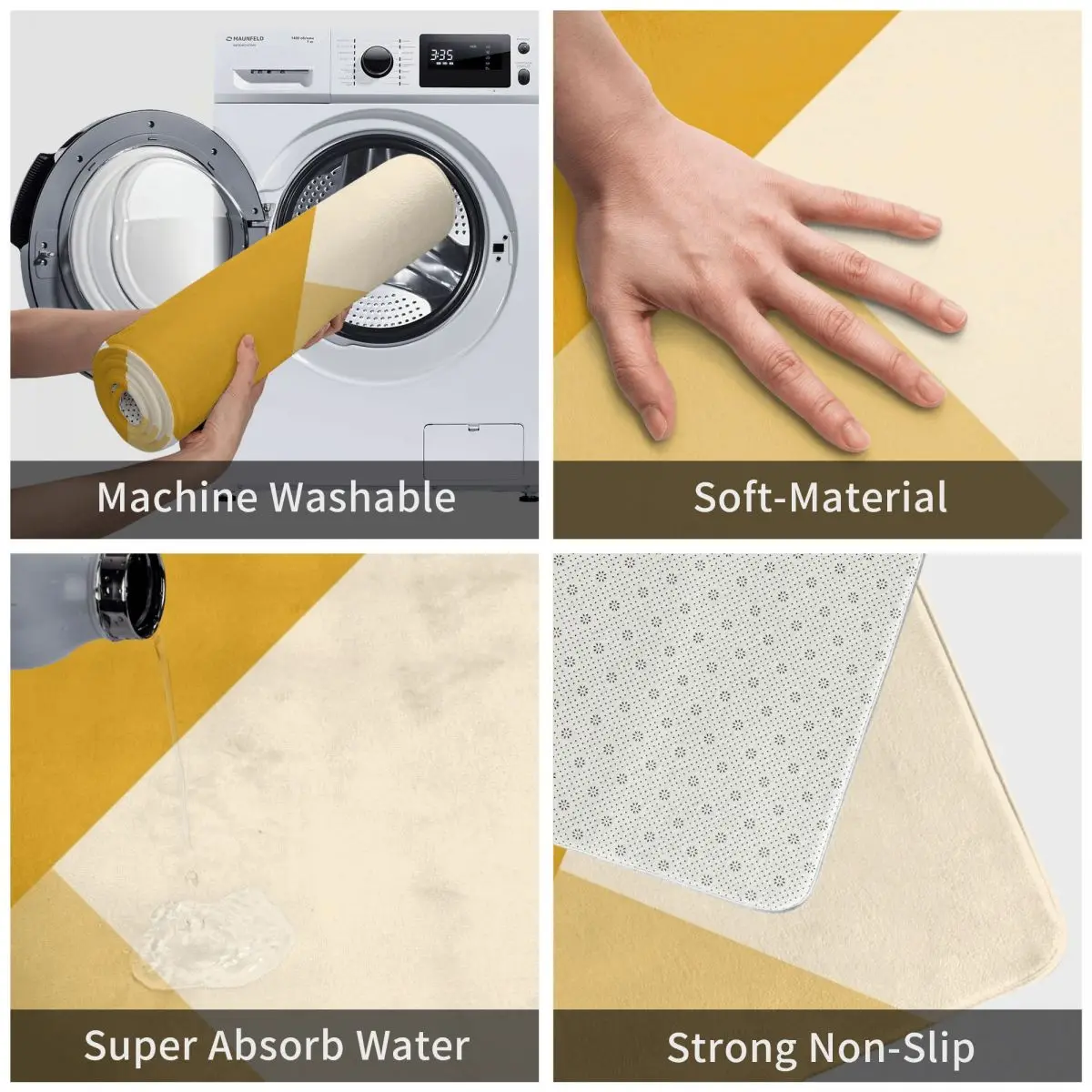 Коврик для ванной и кухни из полиэстера 40 х60 дюймов | Дом сад