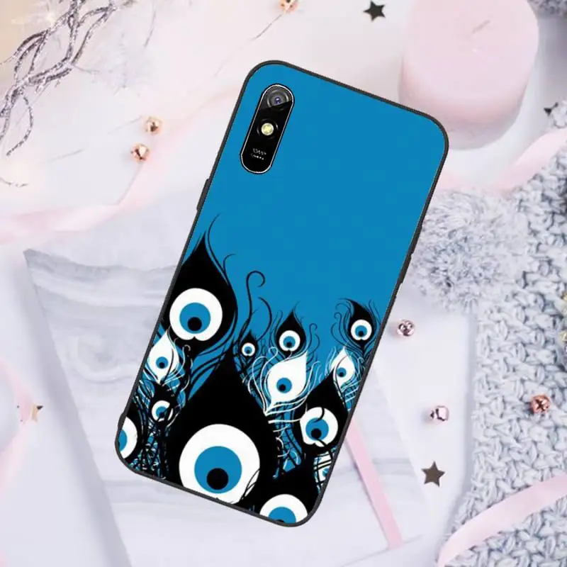 

urkish lucky Blue Evil Eye Abstract Phone Case coque cover funda For Xiaomi A1 F1 redmi note 5 6 7 8 10 9 s t pro