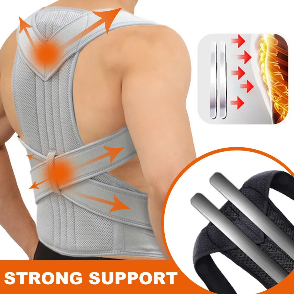 

Super Alloy Bar Posture Corrector Back Brace Spine Corset Shoulder Training Medical Therapy Support Poor Posture Correction Belt