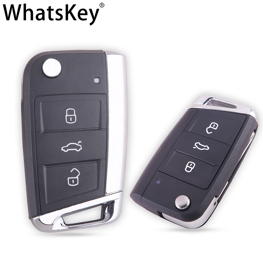 Откидной ключ WhatsKey для Volkswagen корпус Golf 7 MK7 Seat Skoda Octavia A7 Leon Passat дистанционное