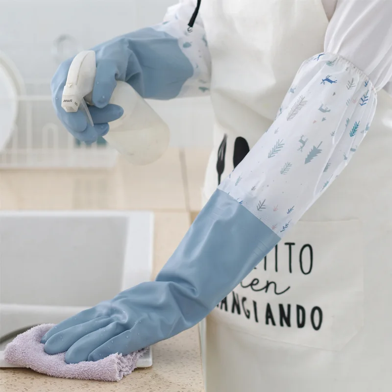 

1 пара, водонепроницаемые латексные перчатки для мытья посуды