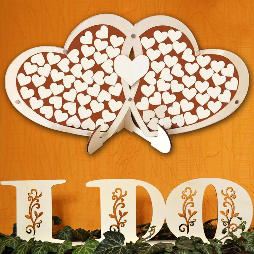 Свадебная Накладка для сообщений с кронштейном украшения стола|Гостевая книга