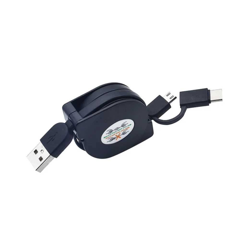 2 в 1 Универсальный Micro USB и Type-C м Быстрая зарядка для Samsung зарядный провод Xiaomi Huawei