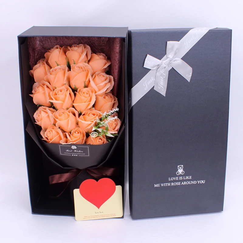 

18 Head Soap Flowers Simulation Rose Bouquet Gift Box Valentine's Day Mother's Day Teacher's Day Anniversary Romantic Gift Box
