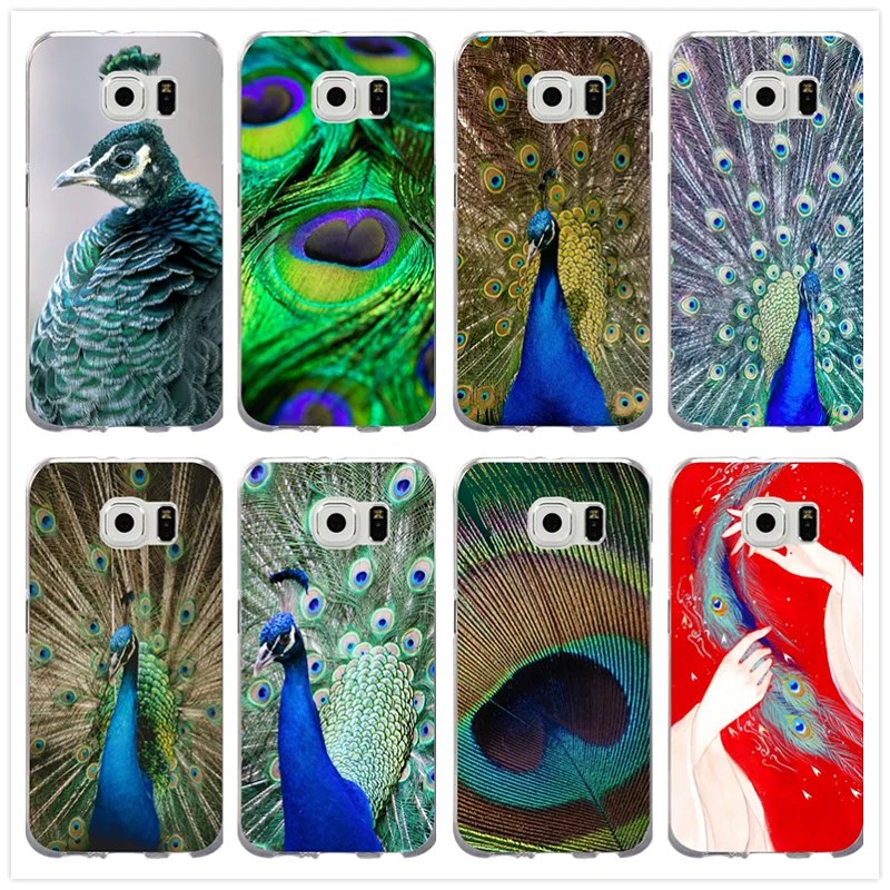 Красивое перо павлина Мягкий силиконовый чехол из термопластика с изображением