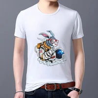 harajuku style astronaut pattern series mens t shirt summer high quality soft white printing man short sleeve tee male clothes