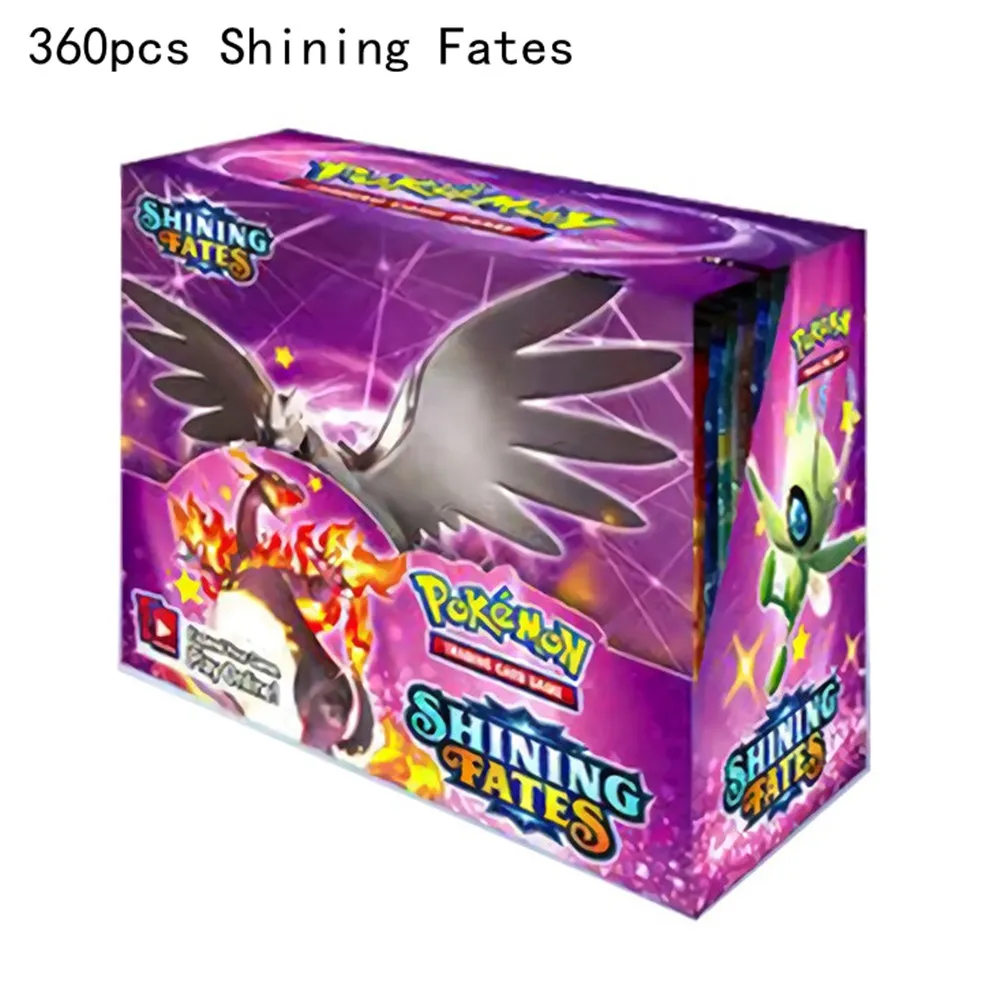 Cartas de Pokemon brillantes, colecci&oacute;n de juegos de batalla, gran oferta, 2021 Uds., Booster Box, 360-3