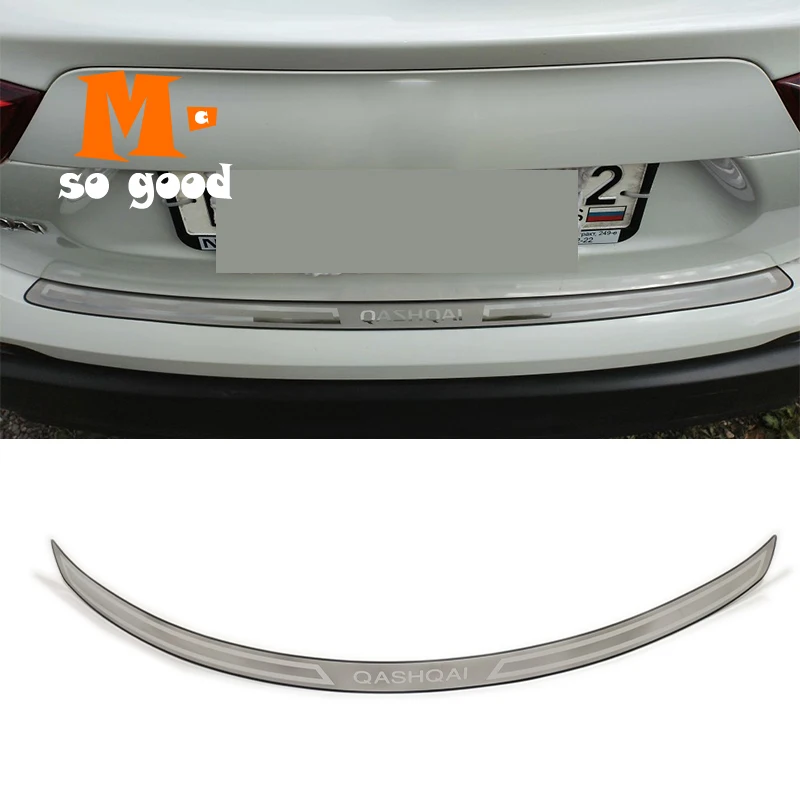 

2016 17 18 2019 For Nissan Qashqai J11 Ultrathin Stainless Rear Bumper Trunk Protectors Sill Guard Pedal Car accessories 1pcs