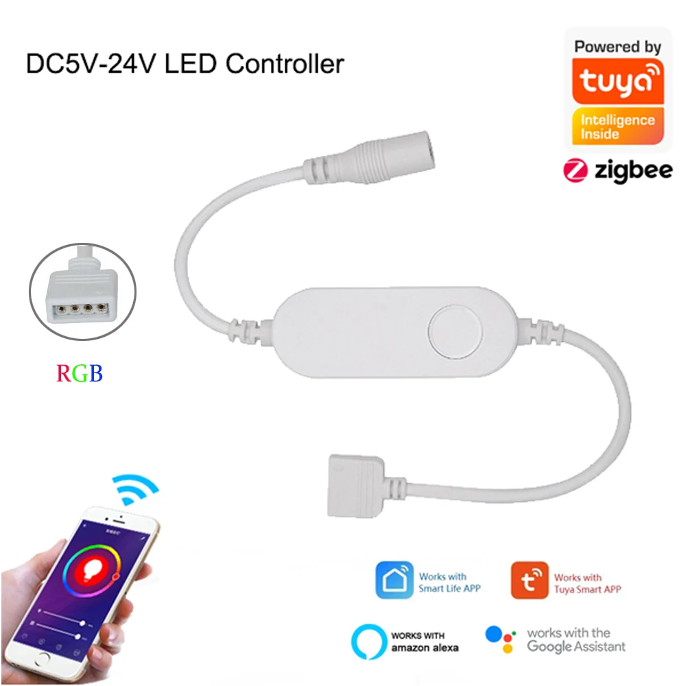 

CENFAYA TUYA Zigbee RGBW RGB CCT Мини-контроллер LED ленты