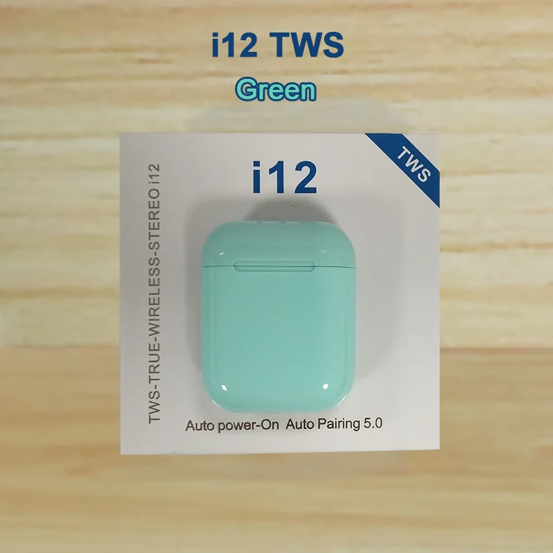 Мятный I12-TWS, беспроводная bluetooth-гарнитура, мини наушники с сенсорным управлением, Bluetooth наушники для iphone, Android, Xiaomi, huawei, LG - Цвет: Мятный