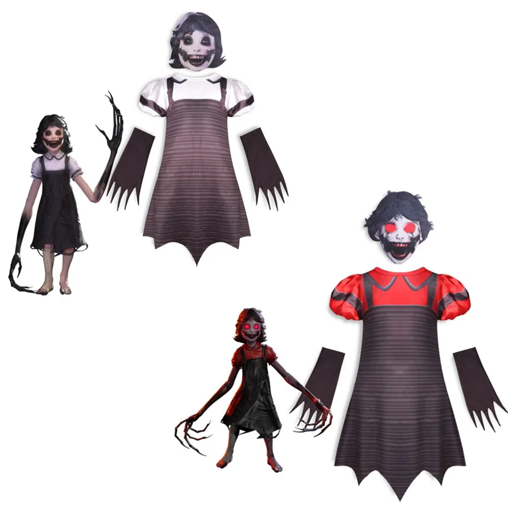

Платье темного обмана, костюм на Хэллоуин для девочек, карнавальные костюмы для косплея, Детская ведьма, дьявол, эльф, призрак вампира, ужас