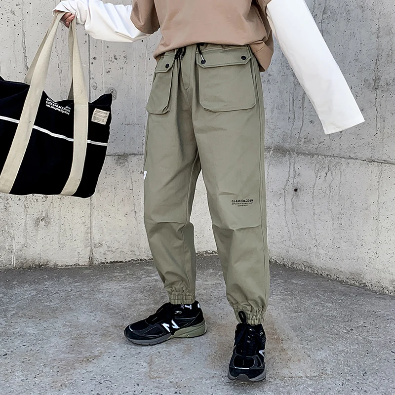 

2020 New Spring Men Cargo Pants Fashion Hip-hop Harem Pants Streetwear Casual Joggers Trousers Sweatpants ABZ642