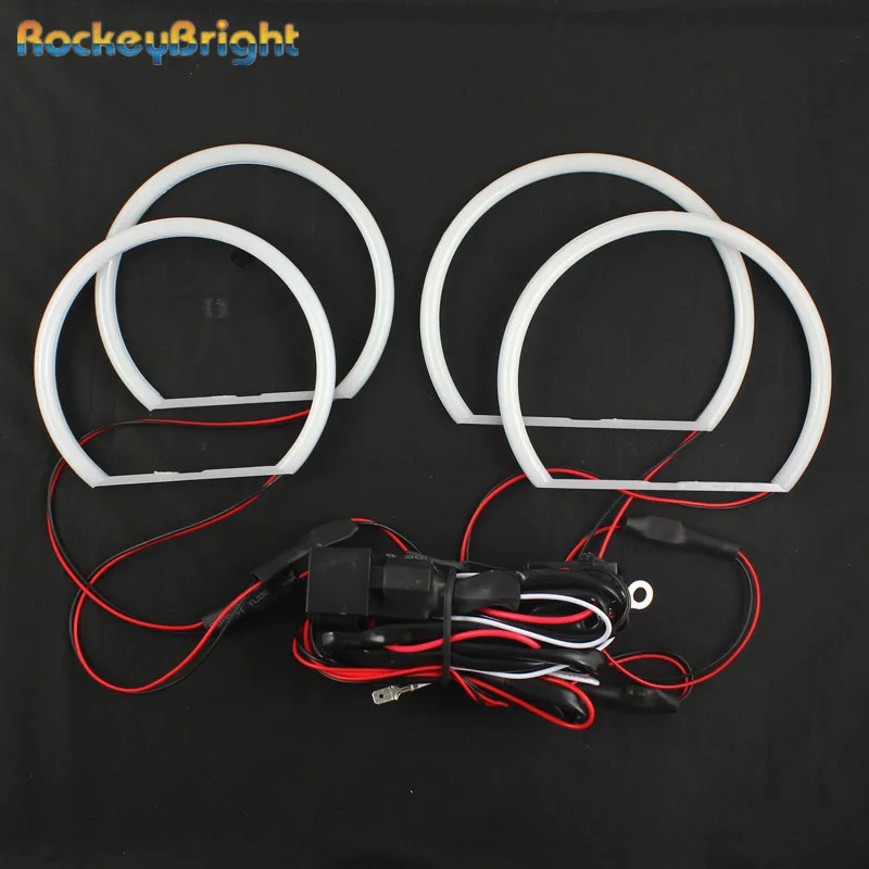 Rockeybright для BMW e46 smd led angel eyes rins светильник 131 мм 146 Хлопок Белый Желтый bmw без