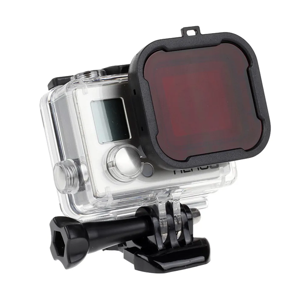 Colorful Filter Yellow Red Purple Grey Diving Waterproof Case Accessories for GoPro 3+/4 | Электроника