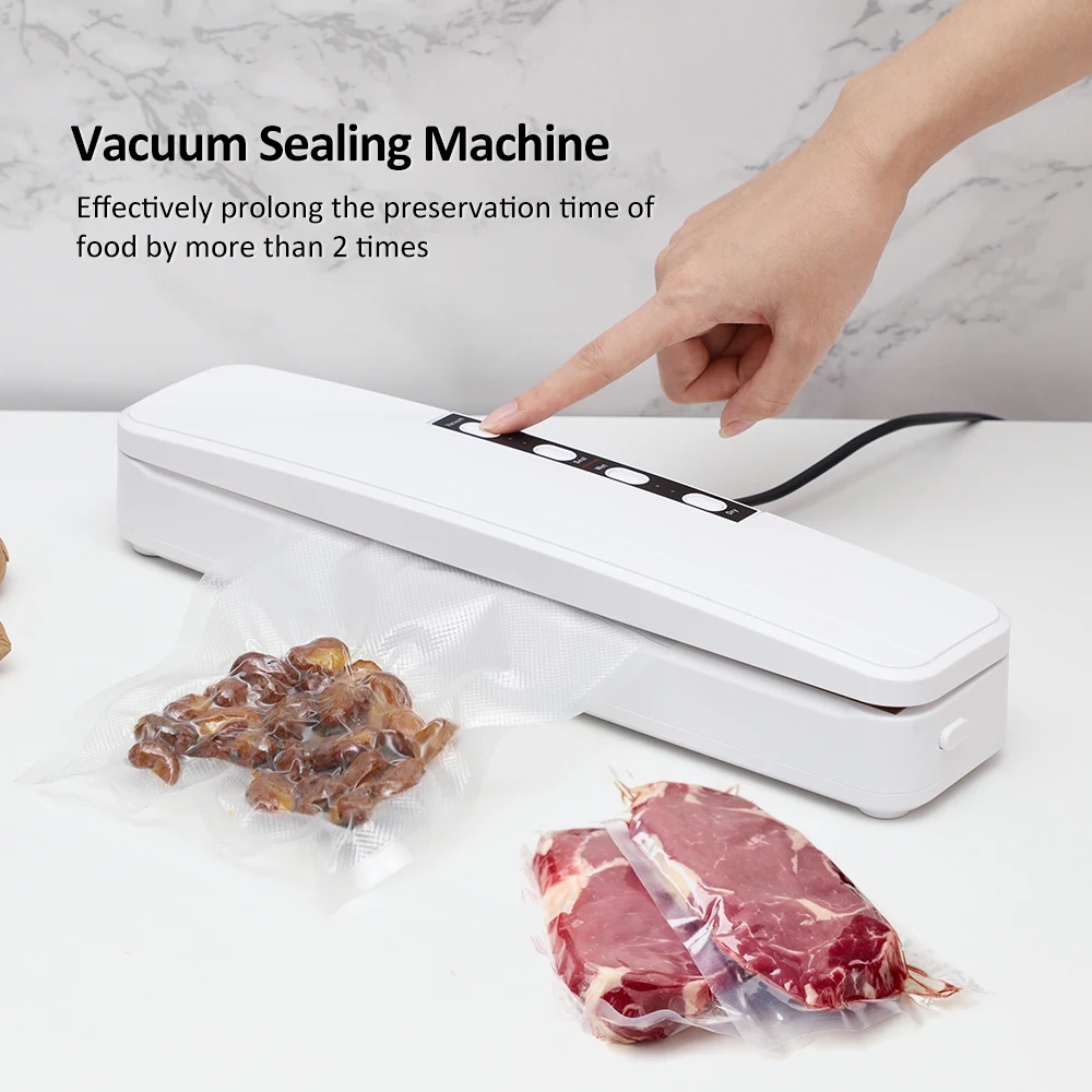 

Food Vacuum Sealer 220V/110V Automatic Household Food Vacuum Sealer Packaging Machine include 10Pcs Bags Vacuum Packer
