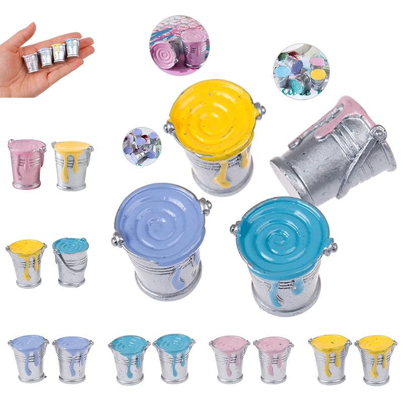 

1-2/4 шт., миниатюрные подвески-ведра для кукольного домика