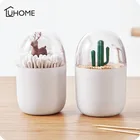 Креативное дерево в виде животных, подставка для зубочисток ватных палочек, держатель в форме бутона ватных палочек, чехол, домашний декор, пластиковый ящик для хранения, Органайзер