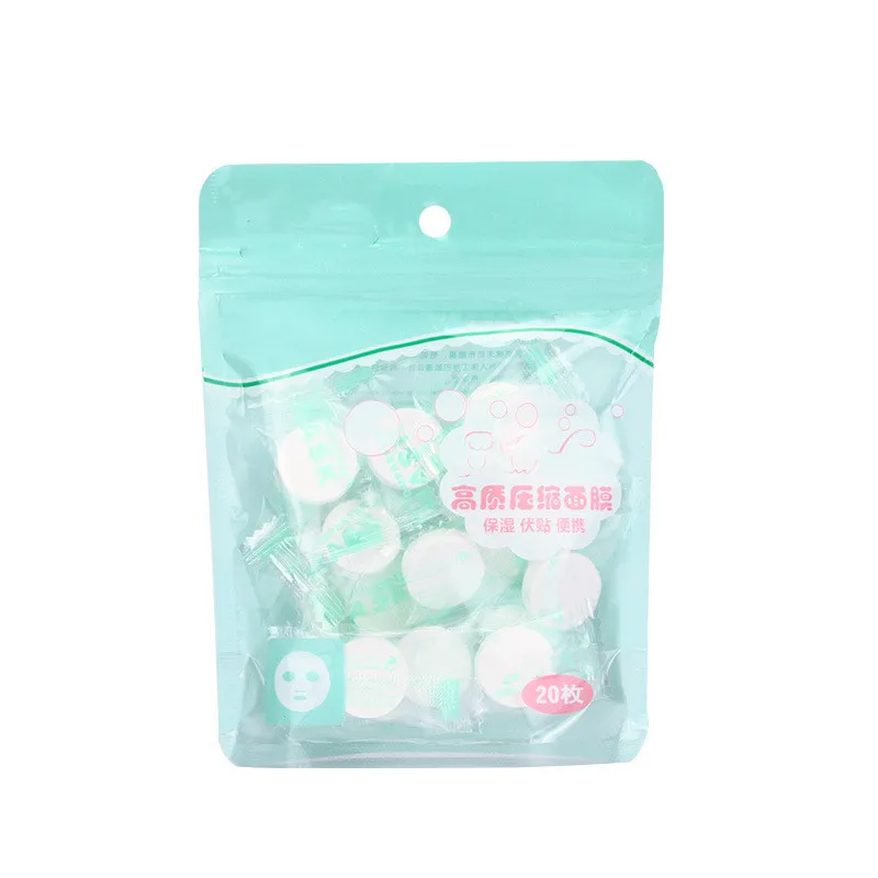 20pcs 30 шт./упак. сжатого маска для лица Бумага одноразовая ватная, маска для лица, Бумага s для средств по уходу за кожей DIY Для женщин Макияж Красота инструмент - Цвет: 20pcs