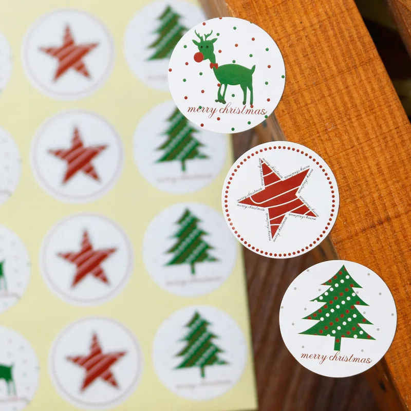 108 шт. бумажные самоклеящиеся наклейки на елку|Украшения своими руками для